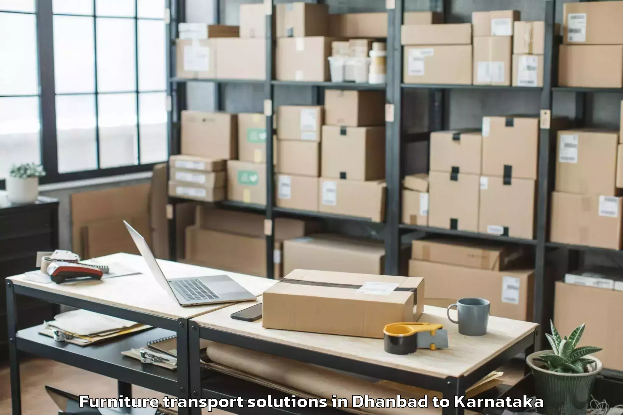 Top Dhanbad to Chikmagalur Furniture Transport Solutions Available